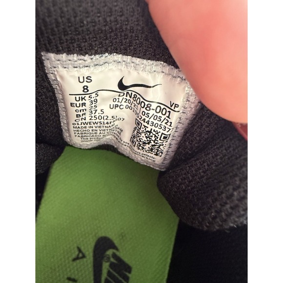 Nike Air More Uptempo Black White Green Women's Size 8 EU 39 DN8008-001 - Picture 7 of 7